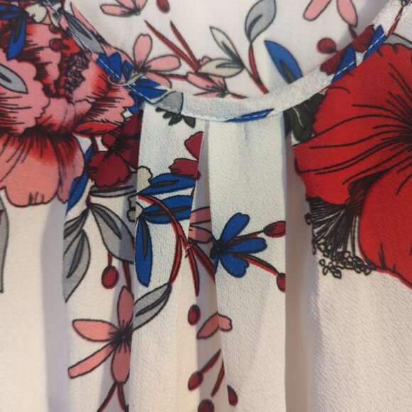 Zeagoo Sleeveless Floral Chiffon Top Size XL - Loose Fit - Picture 5 of 7